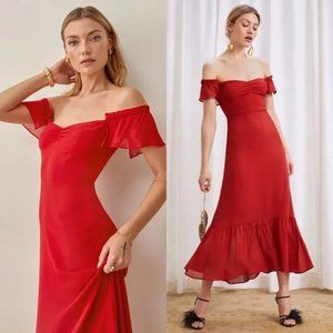 Reformation * Butterfly Dress * Red